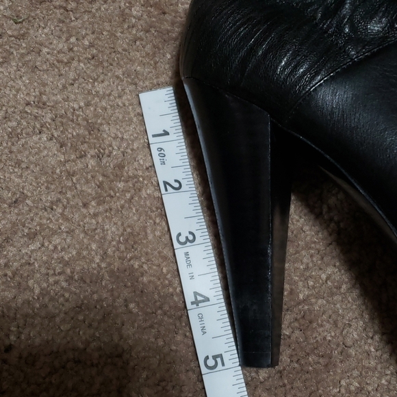 Steve madden leather heels black elastic ankle - Picture 2 of 8